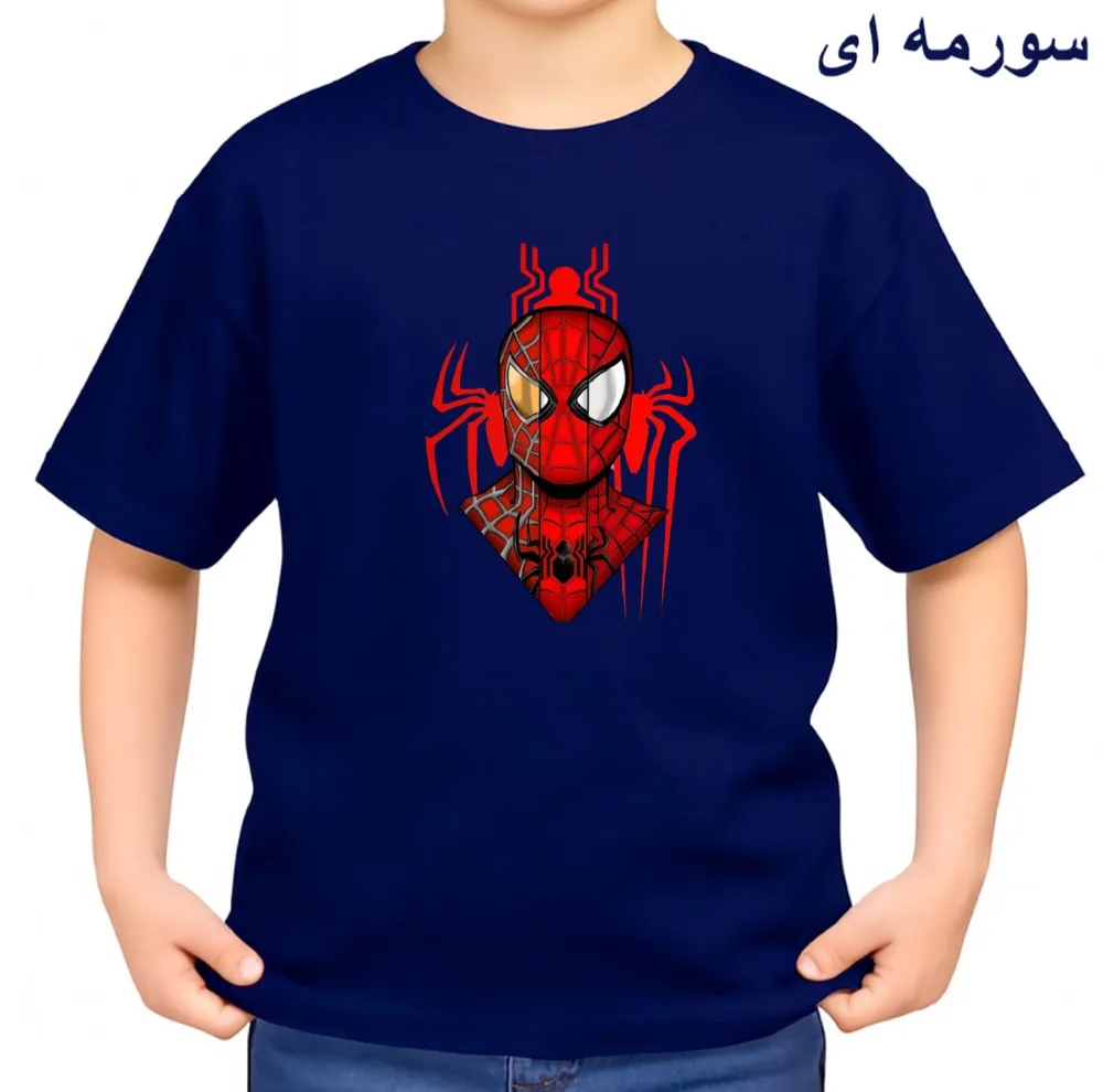 تیشرت آستین کوتاه بچگانه مدل مرد عنکبوتی کد v1