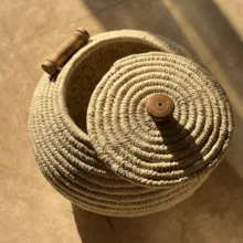 سطل حصیری مدل خمره ای کد 10