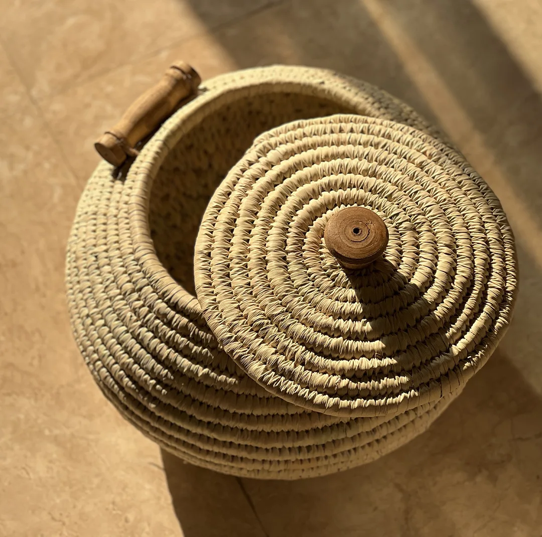 سطل حصیری مدل خمره ای کد 10