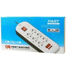 چند راهی برق و محافظ ولتاژ پارت الکتریک مدل PE8794