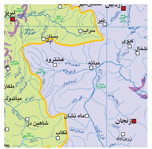 نقشه انتشارات گیتاشناسی نوین مدل منابع آب ایران کد L280