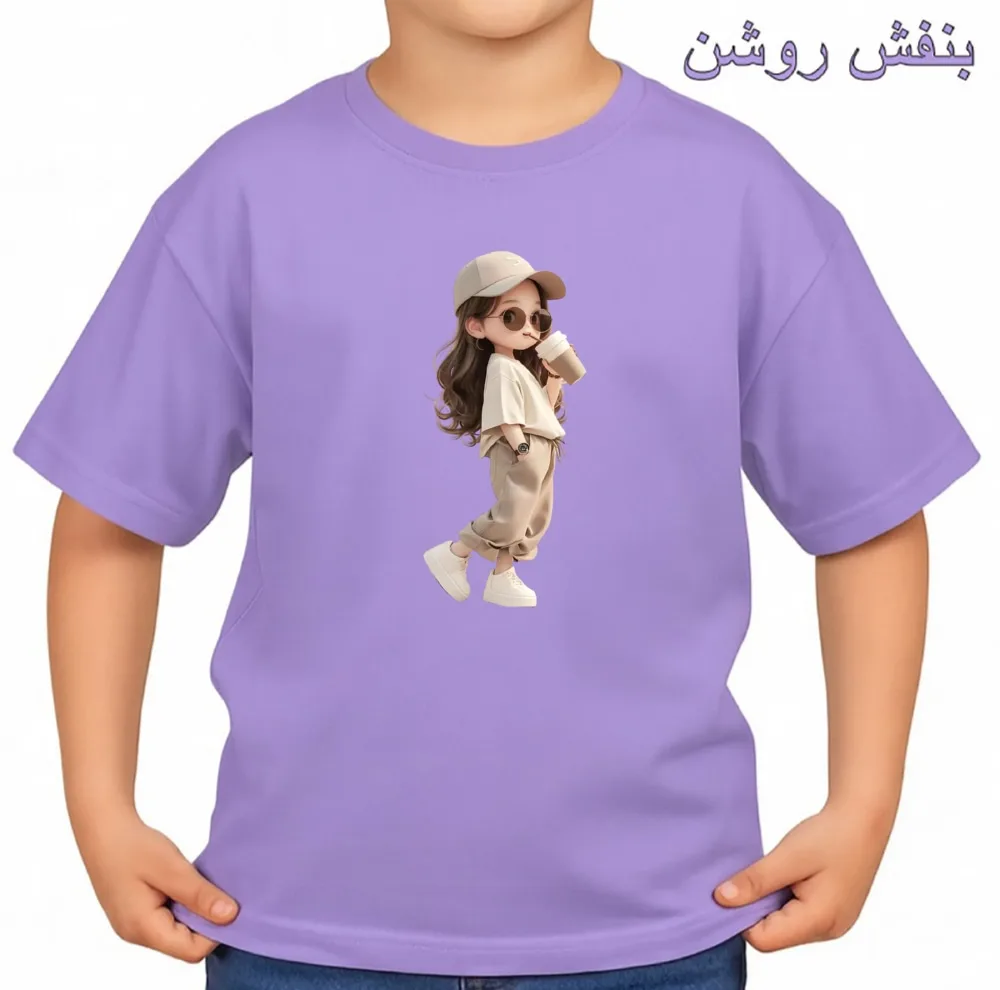 تی‌شرت آستین کوتاه بچگانه مدل دخترک اسپرت کد v3