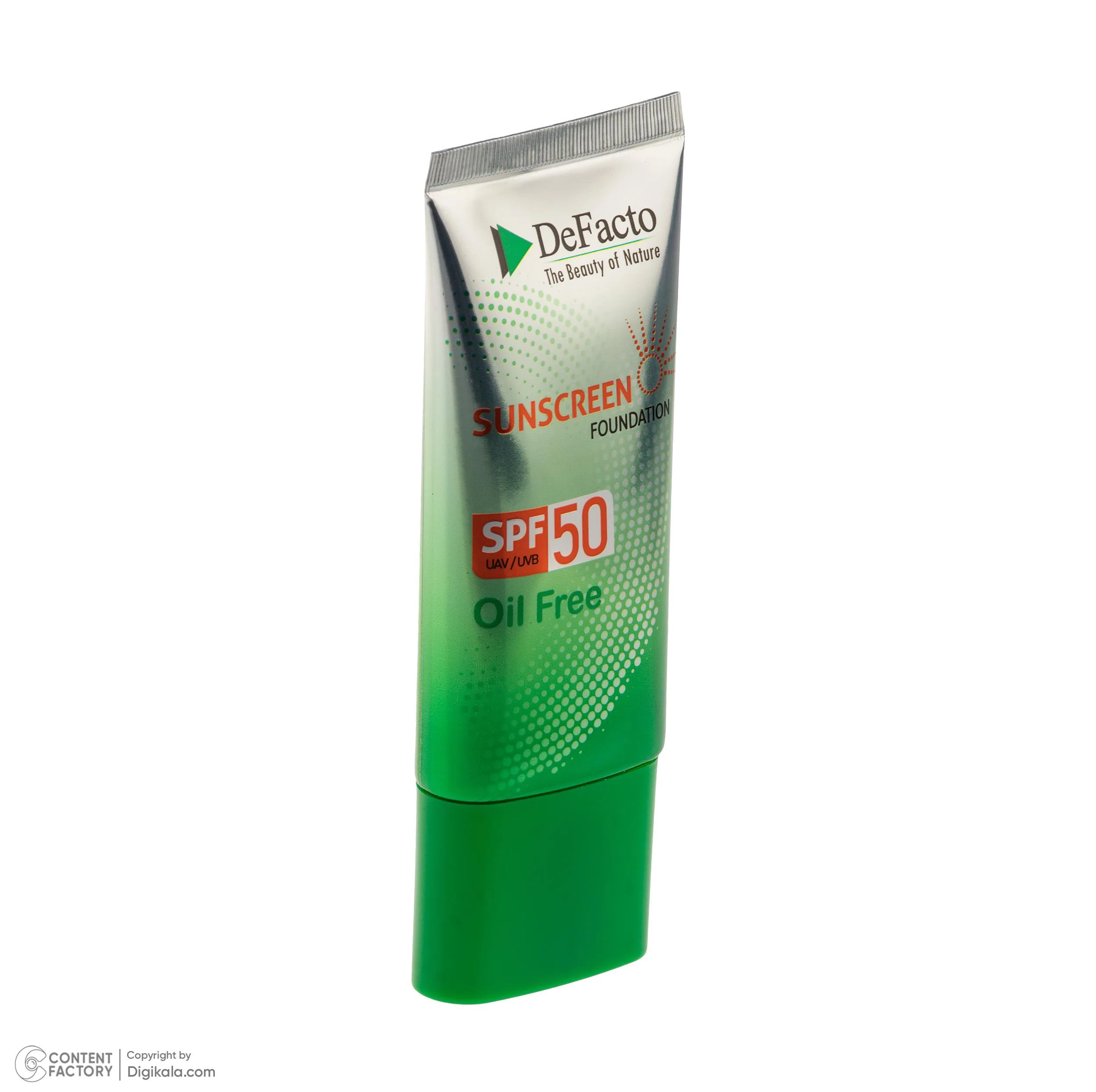 کرم ضد آفتاب رنگی صورت دیفکتو SPF 50 مدل LB محافظ در برابر اشعه UVA،UVB مناسب برای پوست چرب حجم 50 میلیلیتر