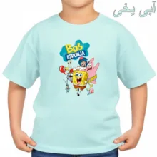 تی‌شرت آستین کوتاه بچگانه مدل باب اسفنجی و دوستان کد v8