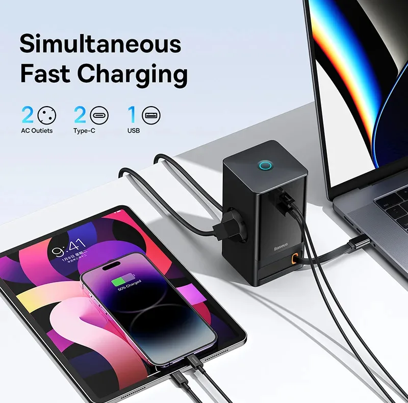 چندراهی برق بیسوس مدل B-PS301 65W