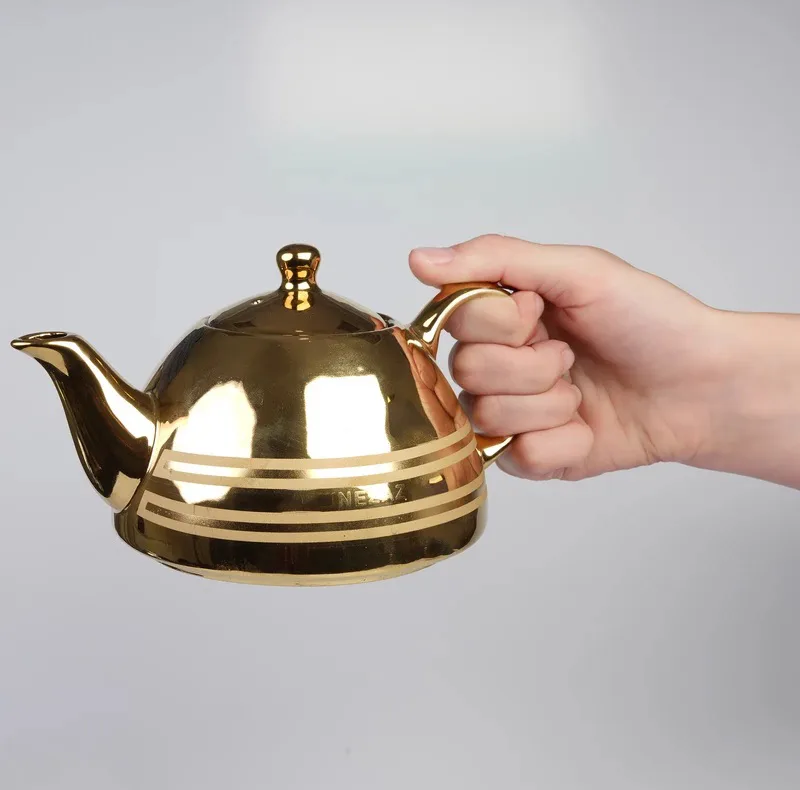 ست کتری و قوری نزاز مدل قالب ترک رنگی