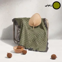شال مبل و تخت خانه مسعود مدل مخمل ریشه دار کد 001 سایز 170x140 سانتی‌ متر