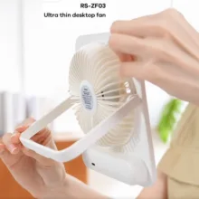 پنکه شارژی ریمکس مدل F03 ظرفیت 1200 میلی آمپر ساعت