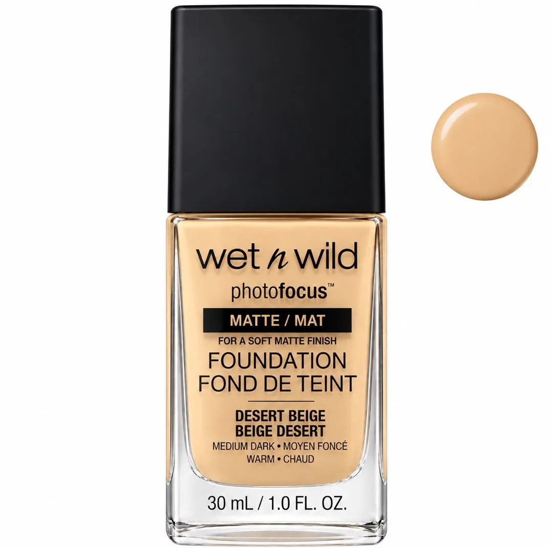 کرم پودر مایع 15 Spf وت ان وایلد مدل DESERT BEIGE  مناسب برای پوست خشک و نرمال حجم 30 میلی‌لیتر