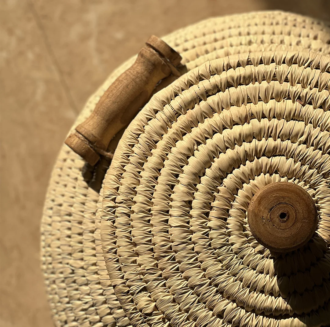 سطل حصیری مدل خمره ای کد 10