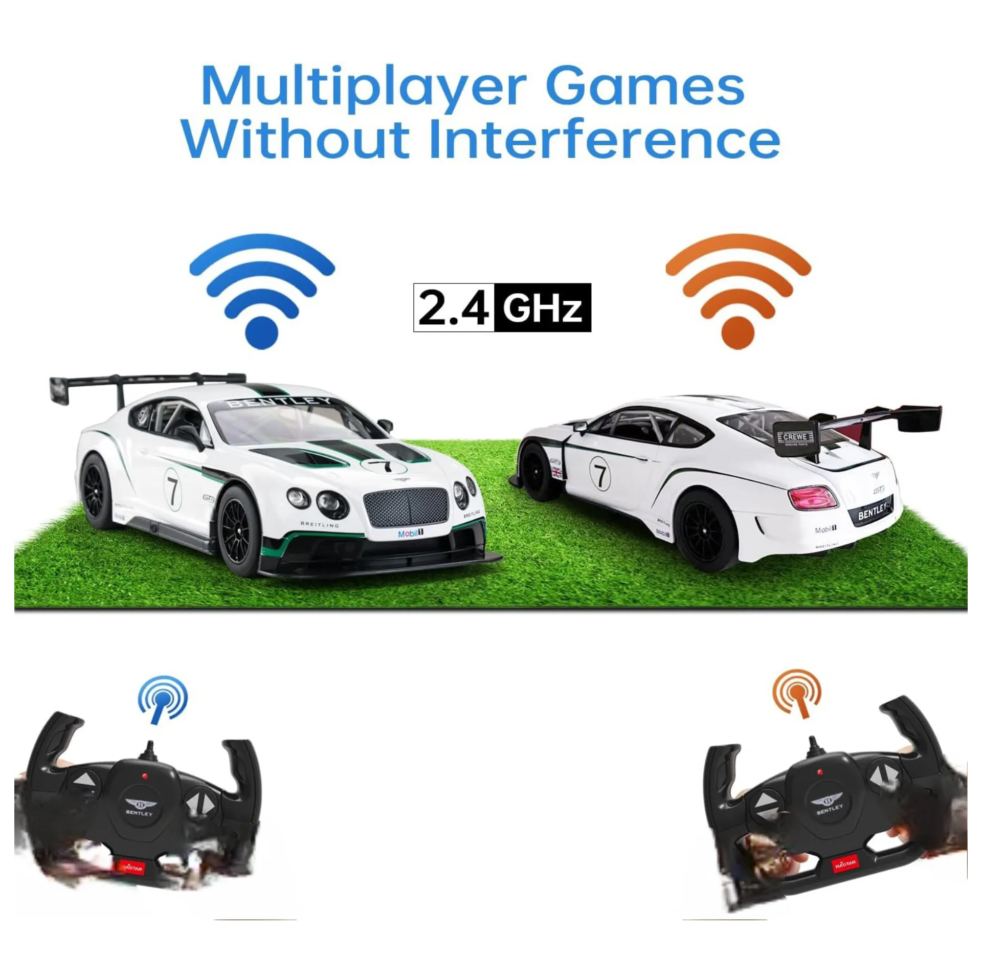 ماشین کنترلی راستار مدل Bentley Continental GT3 کد 76700 با چراغهای LED جلو و عقب در مقیاس 1:14