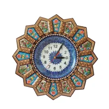 ساعت خاتم کاری چوبی طرح شیدرخ کد En37