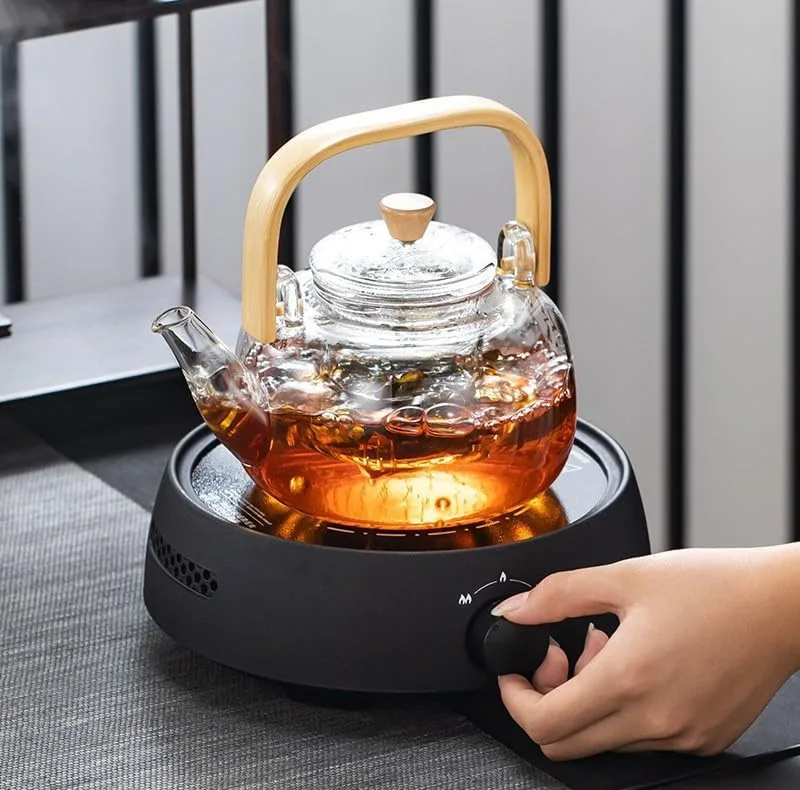 قوری مدل ویداستی دسته بامبو کد 1369n 800cc