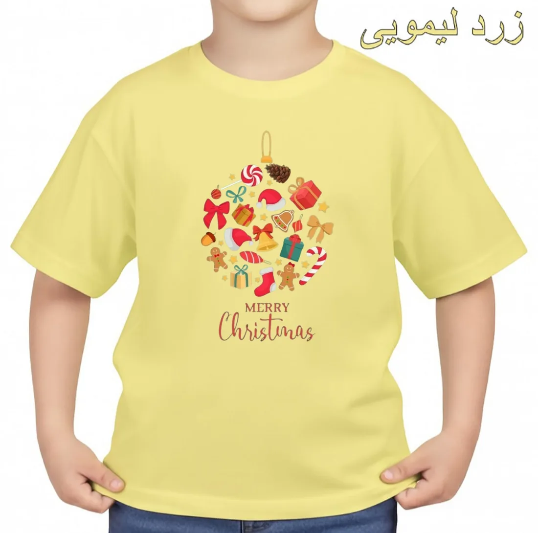 تیشرت آستین کوتاه بچگانه مدل کریسمسی کد p19