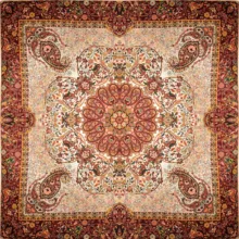 رومیزی ترمه نگین خاتم یزد طرح افشاری کد LMZR