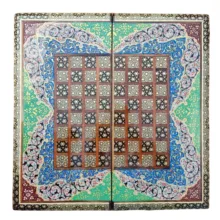 صفحه شطرنج خاتم کاری طرح تذهیب کد 401