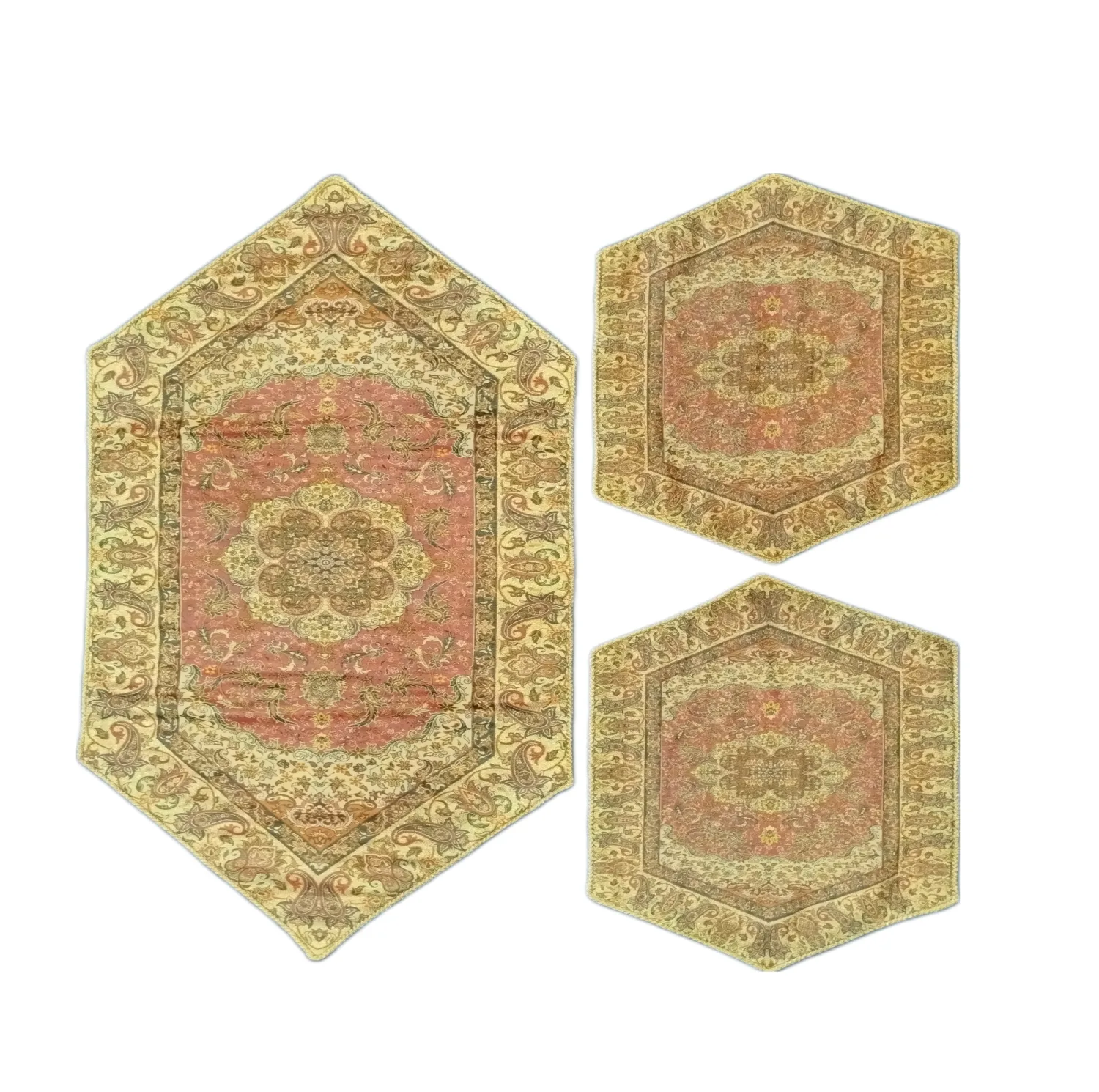 رومیزی ترمه طرح آفتاب کد1 مجموعه 5 عددی