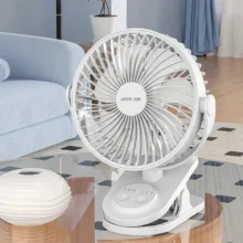 پنکه گیره‌ای شارژی گرین لاین مدل clip fan ظرفیت 4000 میلی آمپر ساعت
