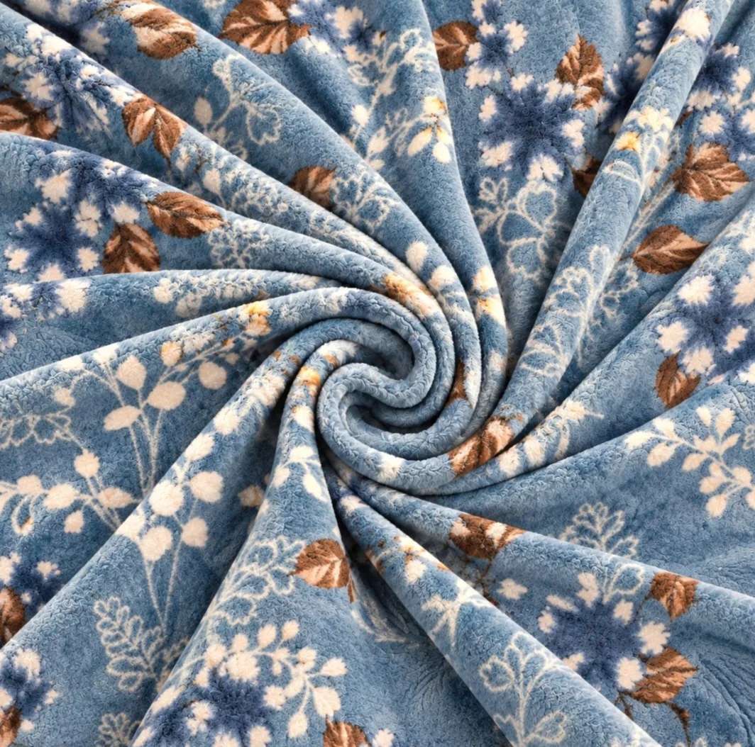 پتو مسافرتی 1 نفره طرح لیزری مدل گل و ساقه سایز 160×220 سانتیمتر