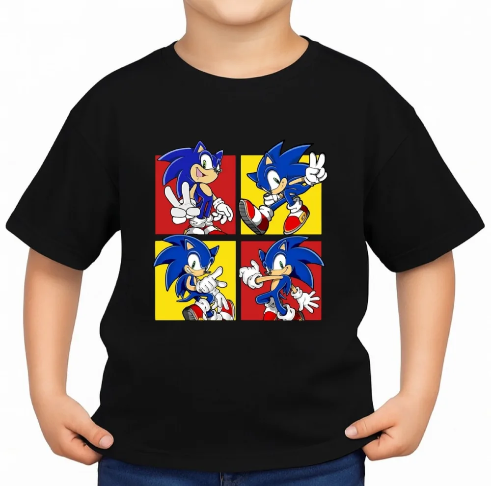 تیشرت آستین کوتاه بچگانه مدل سونیک 010