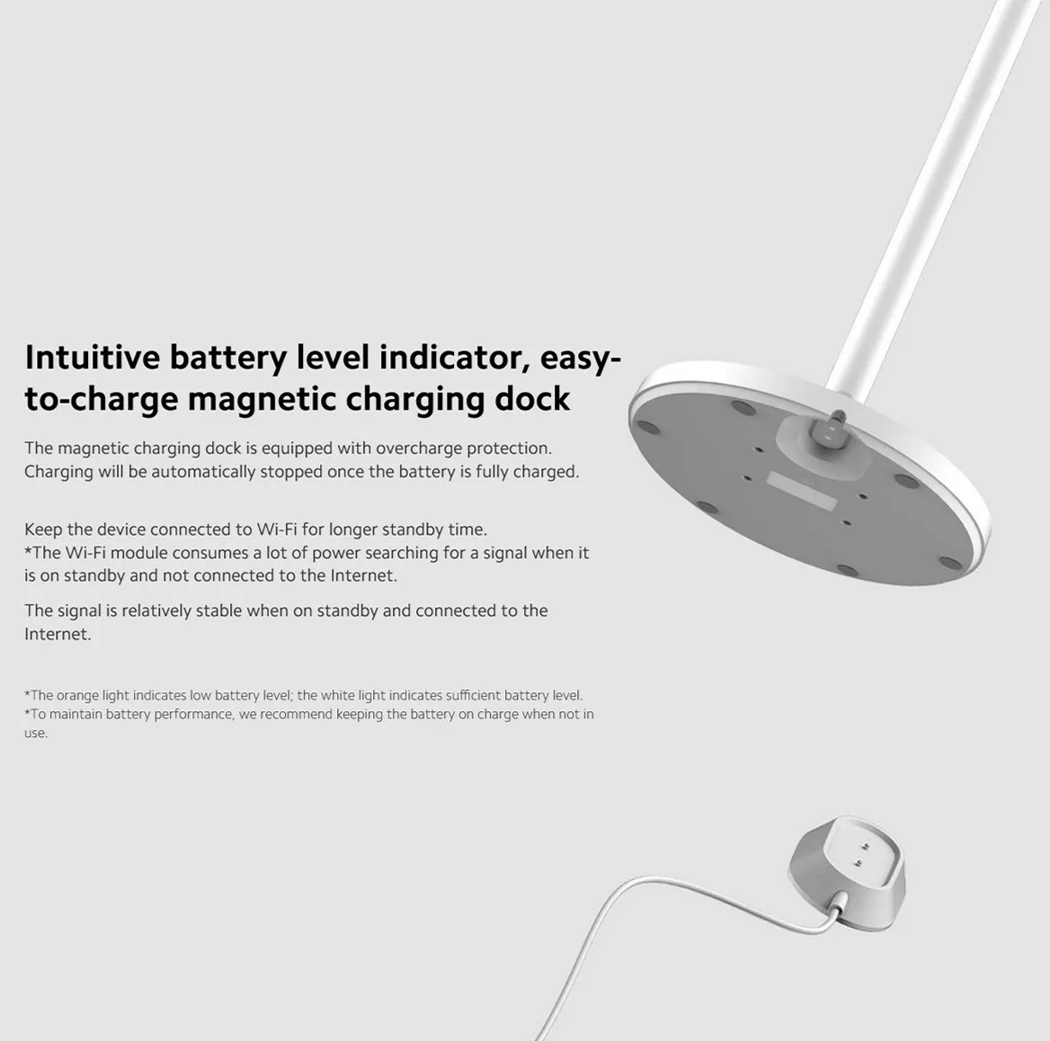 پنکه شارژی شیائومی مدل Xiaomi Smart Standing Fan 2 Pro ظرفیت 2800 میلی آمپر ساعت