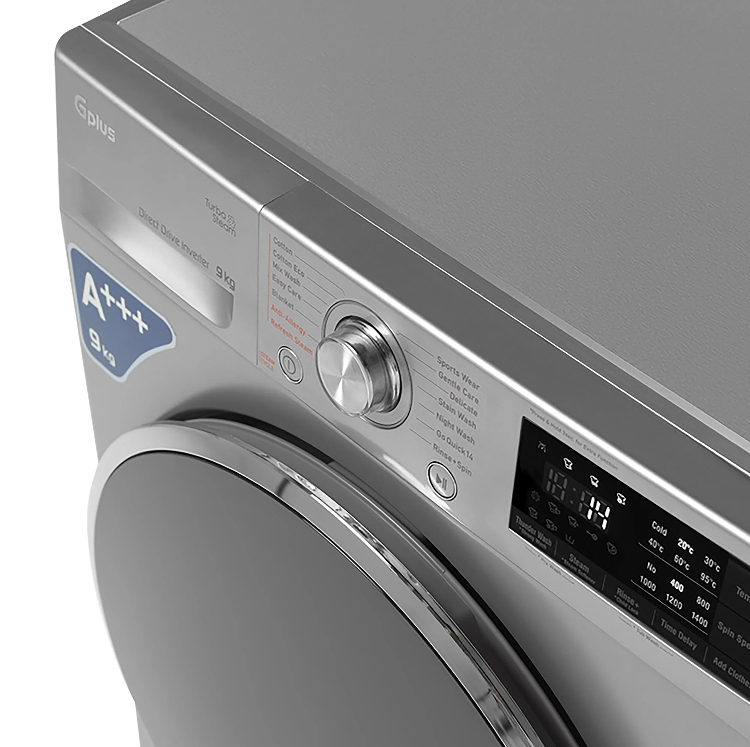 ماشین لباسشویی 9 کیلوگرم اتوماتیک جی پلاس مدل GWM-R909W