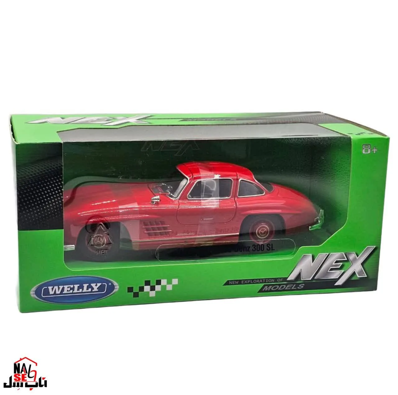 ماکت ماشین بازی ناب سل مدل مرسدس بنز کلاسیک فلزی طرح ولی کد WELLY 1:24 MERCEDES BENZ 300SL