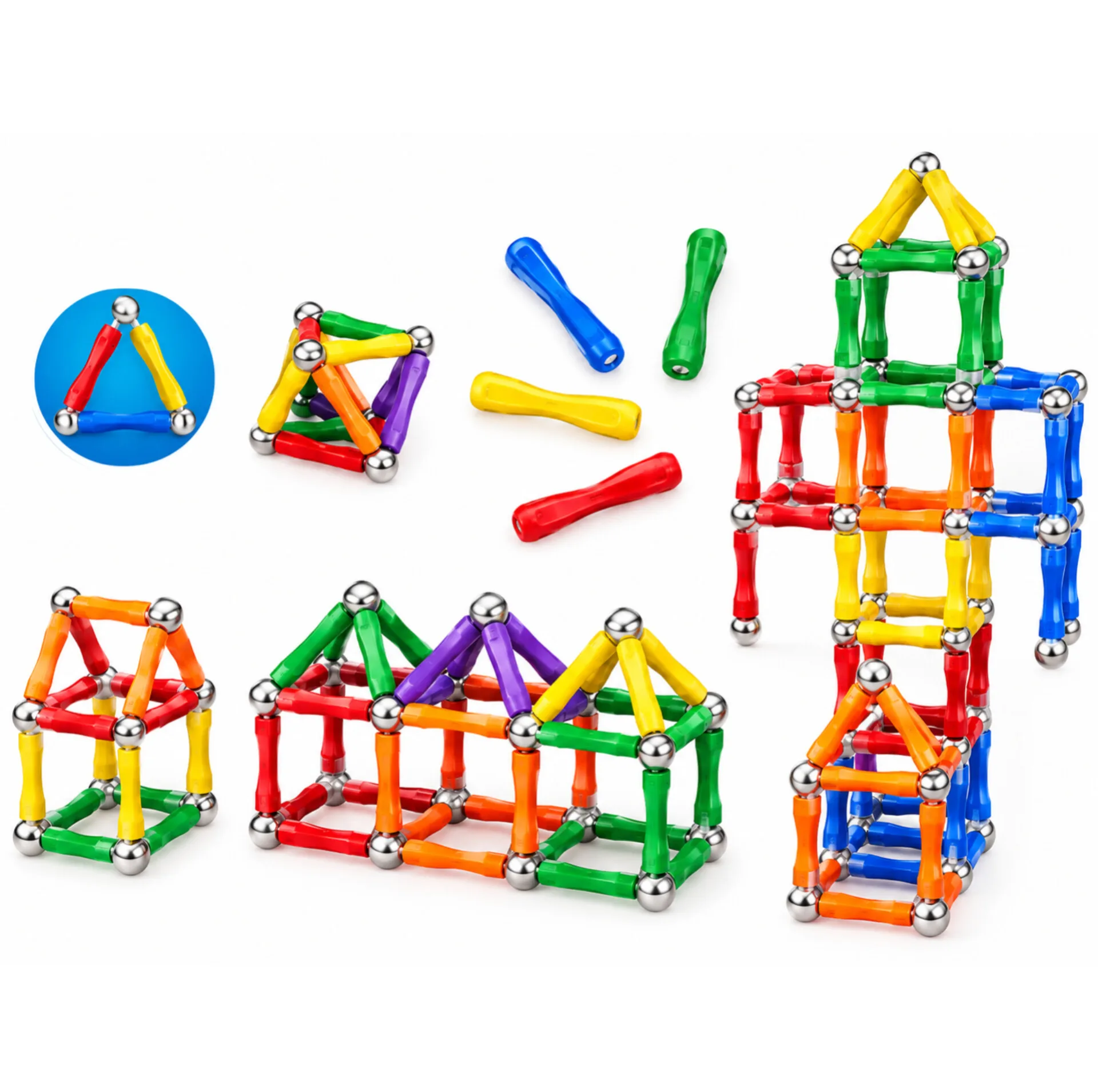 ساختنی ۹۰ تکه مدل گوی و میله