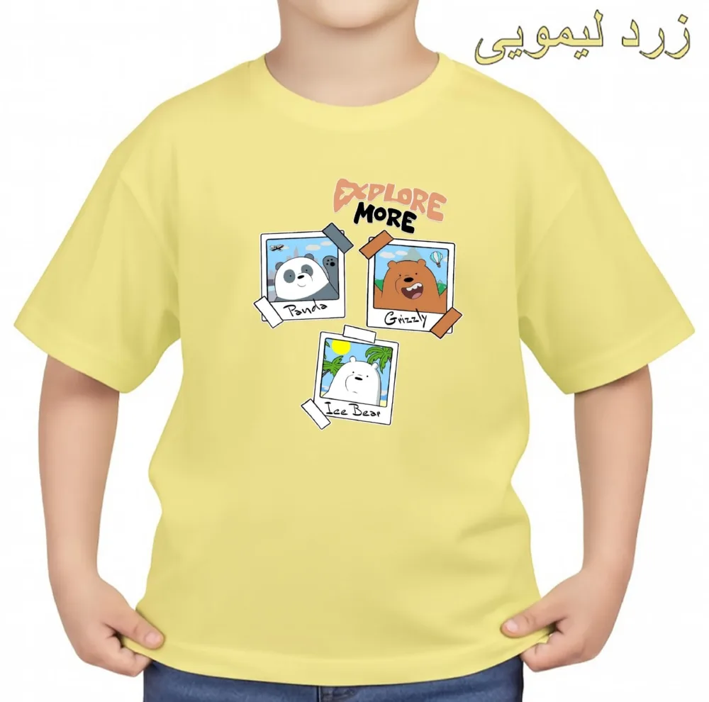 تی‌شرت آستین کوتاه بچگانه مدل سه خرس کد v10