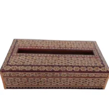 جعبه دستمال کاغذی خاتم کاری کد004