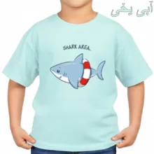 تی‌شرت آستین کوتاه بچگانه مدل کوسه کد v1
