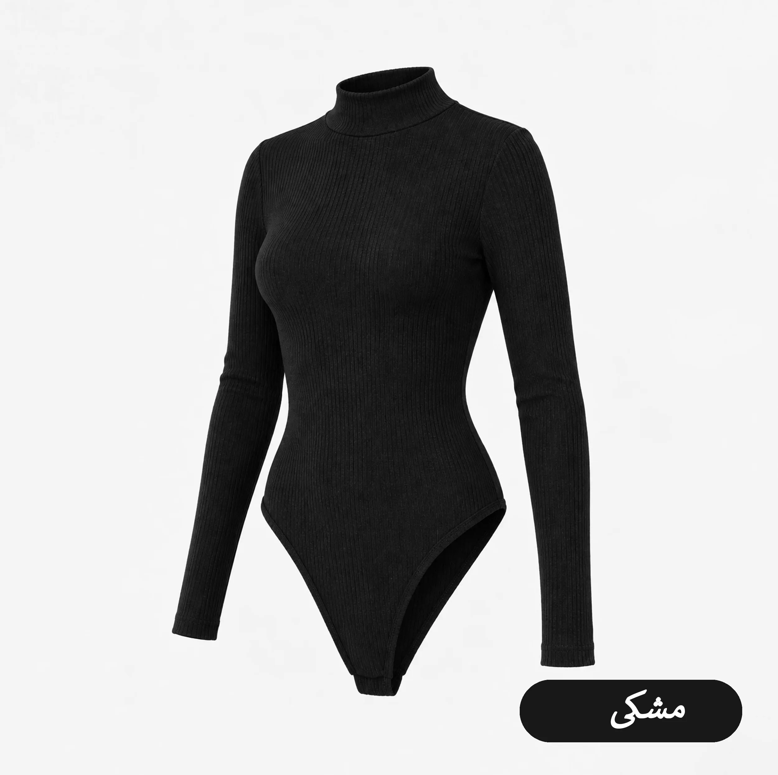 بادی آستین بلند یقه ایستاده زنانه کبریتی مدل Riell کد S1195