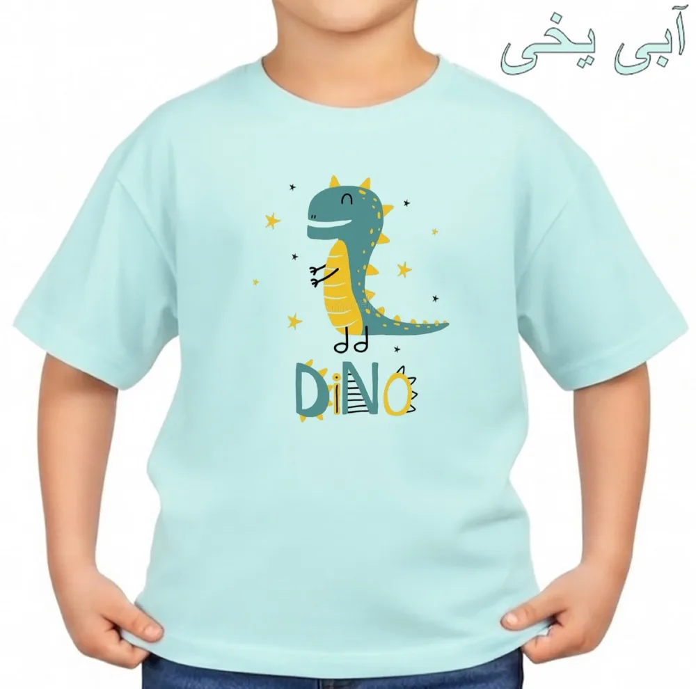 تیشرت آستین کوتاه بچگانه مدل دایناسور کد v15