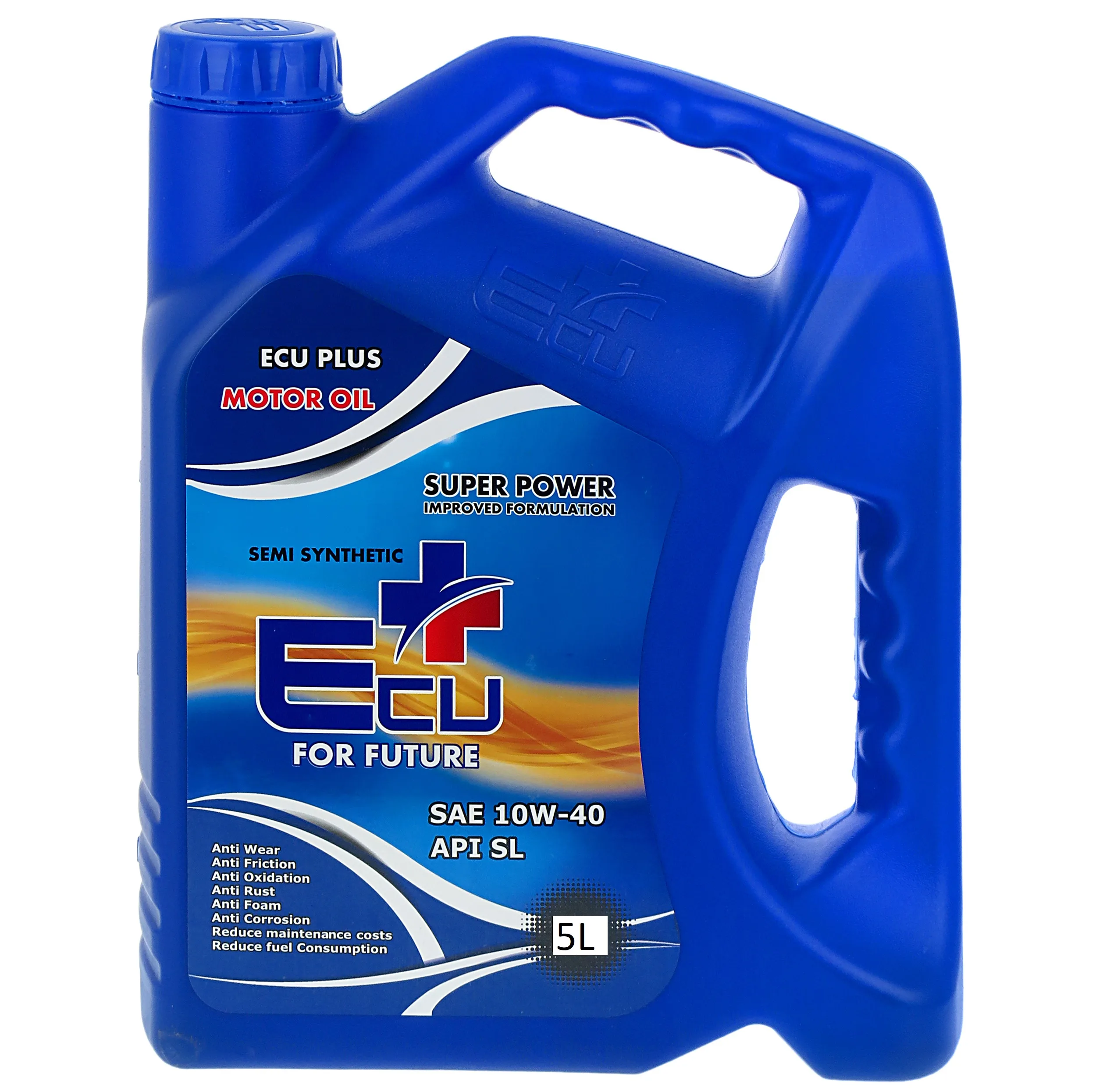 روغن موتور خودرو بنزینی اکو پلاس مدل 10W40 SL حجم 5 لیتر