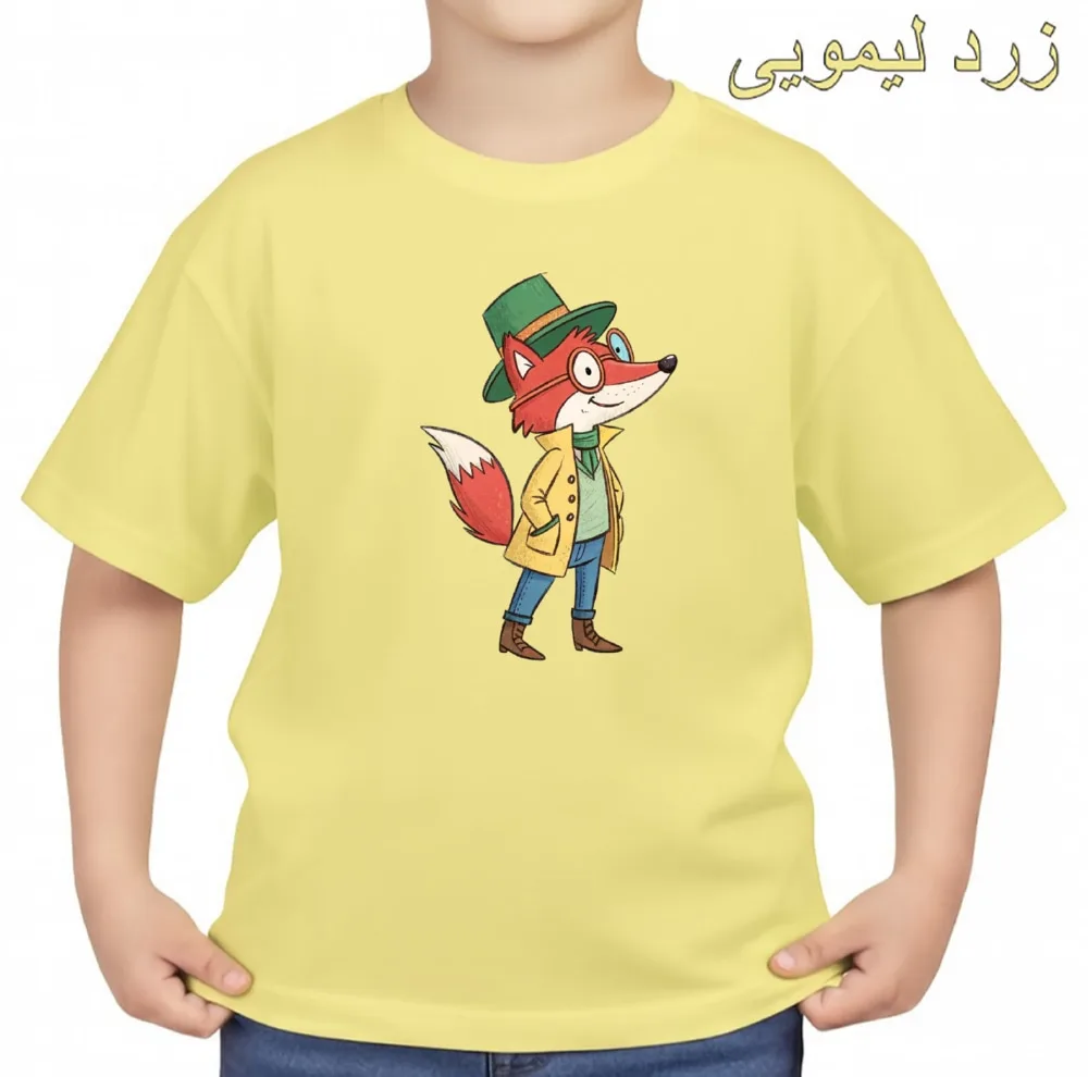 تیشرت آستین کوتاه بچگانه مدل روباه کد v5