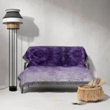 شال مبل و تخت خانه مسعود مدل مخمل ریشه دار کد 001 سایز 170x140 سانتی‌ متر
