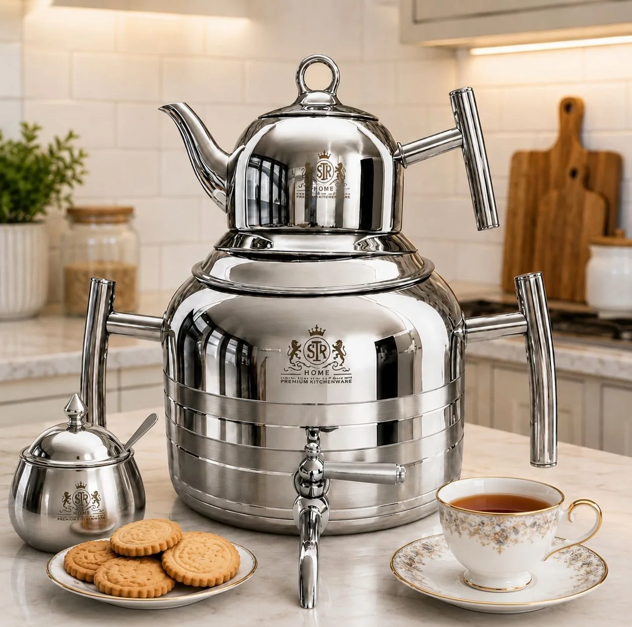 ست کتری و قوری سرهوم مدل 10703 گنجایش کتری 3/5 لیتر گنجایش قوری 0.5 لیتر