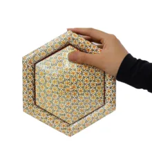 شکلات خوری خاتم کاری مدل 6 ضلعی کد 2110-2f3