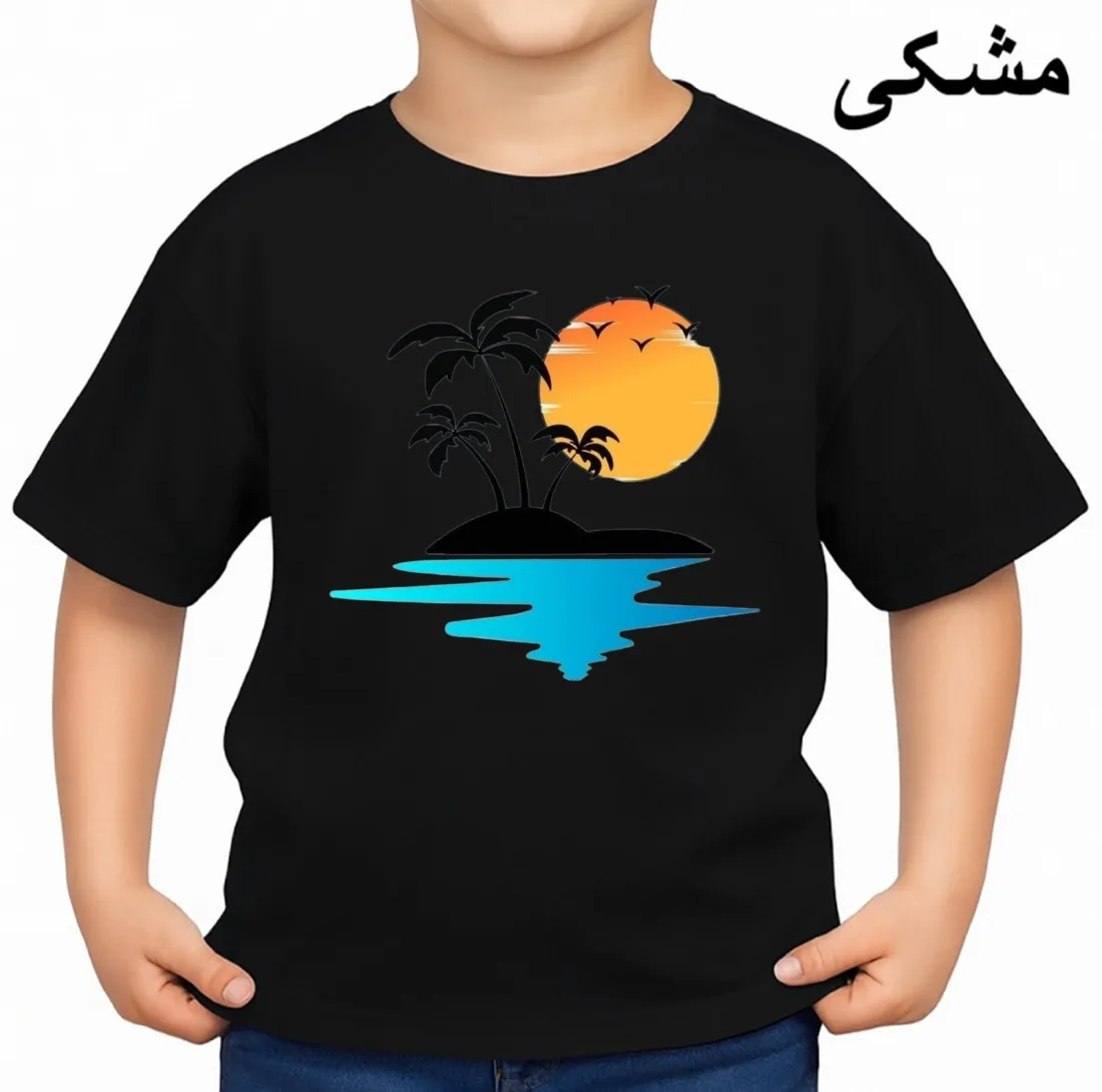تی‌شرت آستین کوتاه بچگانه مدل هاوایی کد p2