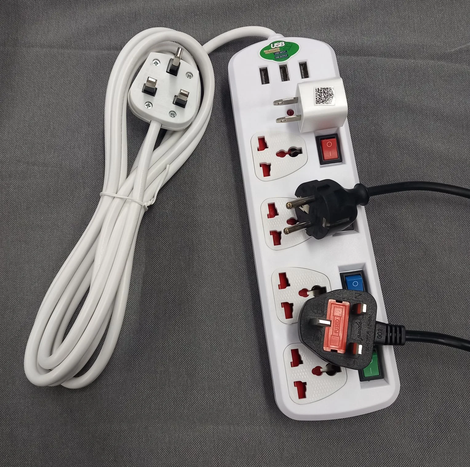 چندراهی برق مدل USB CHARGING 4t3m
