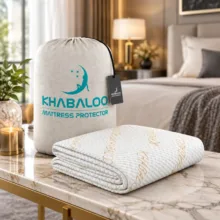 محافظ تشک خوابالو مدل ضد آب پلاس یک و نیم نفره سایز 200 × 120 سانتی متر