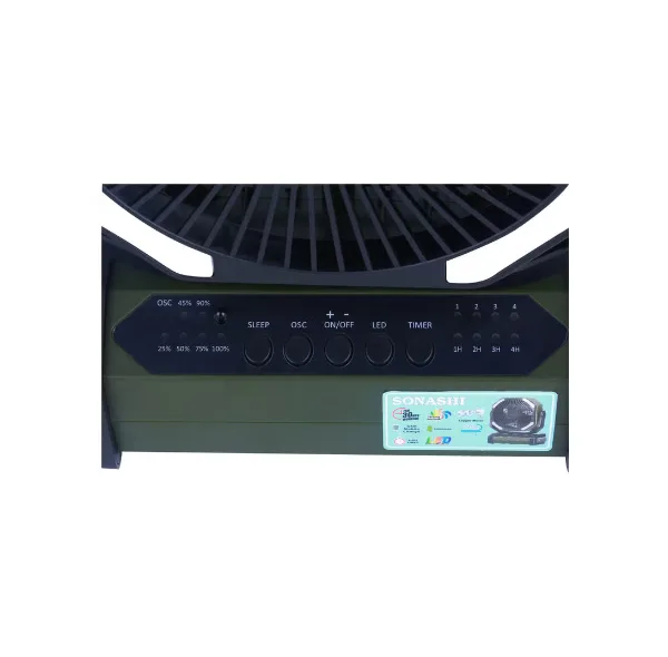 پنکه شارژی رومیزی سوناشی مدل SRF-808 ظرفیت 10000 میلیآمپر ساعت