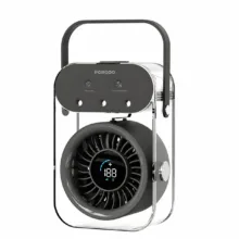 پنکه‌ شارژی رومیزی پرودو مدل PDLFSTZH26BK Aqua ظرفیت 4000 میلی آمپر ساعت