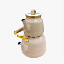 ست کتری و قوری طرح موکا مدل HDRTJ گنجایش کتری ۲/۵ لیتر گنجایش قوری ۱ لیتر