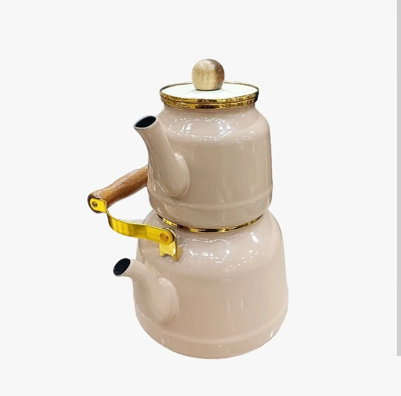 ست کتری و قوری طرح موکا مدل HDRTJ گنجایش کتری ۲/۵ لیتر گنجایش قوری ۱ لیتر