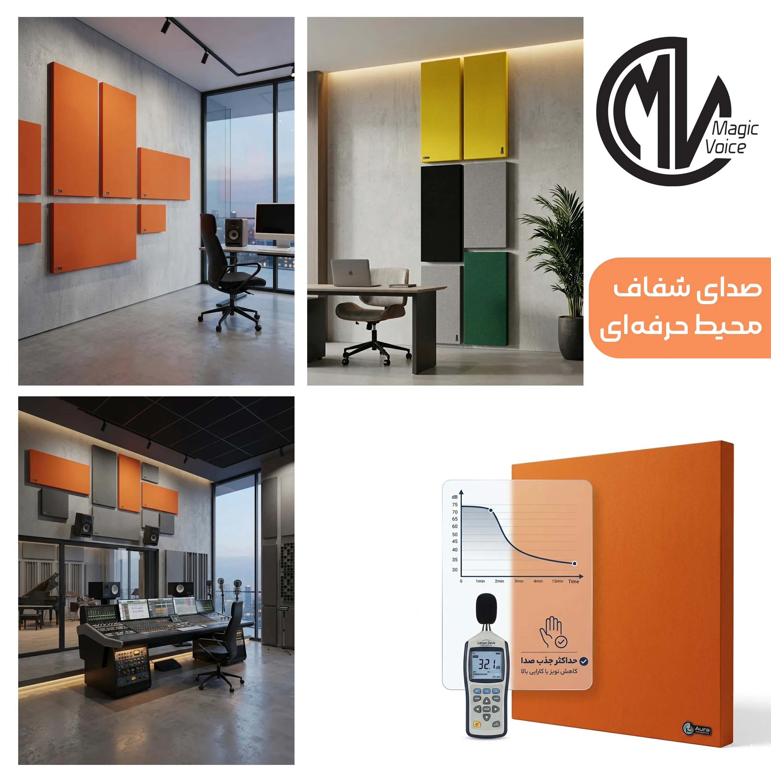 پنل آکوستیک مجیک ویس مدل Quietrex کد YELL1