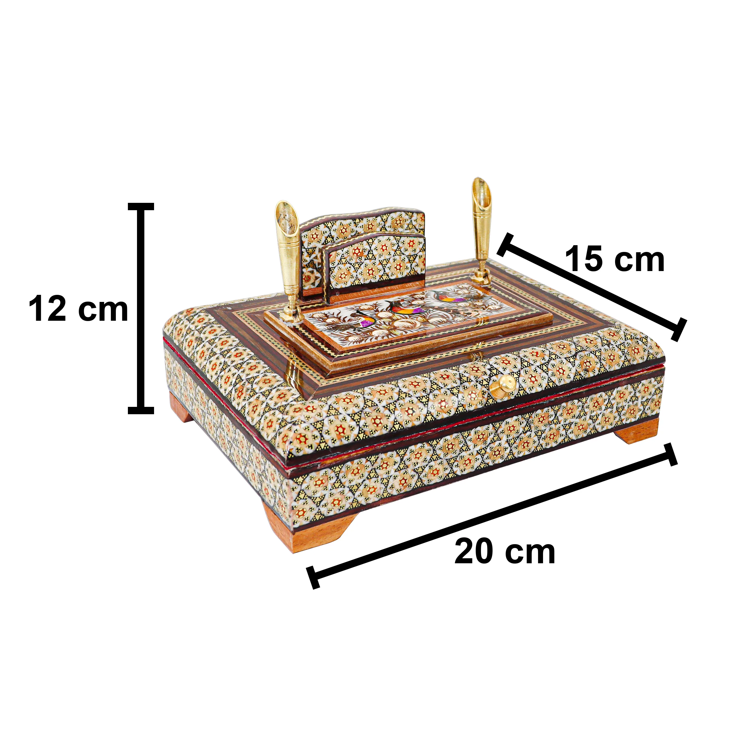 قلمدان خاتم کاری مدل دانشجویی کد Br20p15-2f2