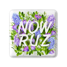 مگنت خندالو طرح عید نوروز و سال نو مدل مربعی کد 38292  مجموعه 49 عددی