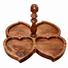 اردو خوری چوبی مدل قلب طرح ۴ خانه