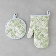 ست دستگیره و دستکش فر انگلیش هوم مدل Greenery مجموعه دو عددی